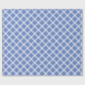 Cowboy Verjaardag Blauw Plaid Cadeaupapier (Vlak)