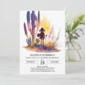 Cowboy Verjaardag Custom Online Kaart (Staand voorkant)