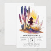 Cowboy Verjaardag Custom Online Kaart (Voorkant / Achterkant)