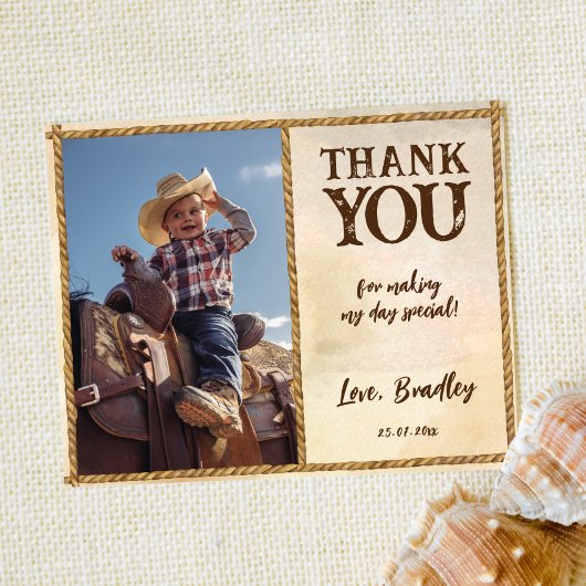 Cowboy verjaardag eerste rodeo foto bedankt!