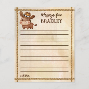 Cowboy verjaardag eerste rodeo tijd capsule kaart