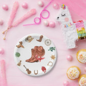 Cowboy Verjaardag Eerste Rodeo Western Papieren Bordje (Feest)