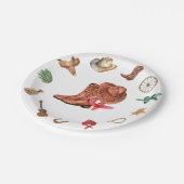 Cowboy Verjaardag Eerste Rodeo Western Papieren Bordje (Gekanteld)