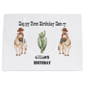 Cowboy Verjaardag Rodeo Party Groot Cadeauzakje (Voorkant)