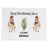 Cowboy Verjaardag Rodeo Party Groot Cadeauzakje (Achterkant)