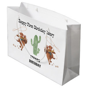 Cowboy Verjaardag Rodeo Party Groot Cadeauzakje