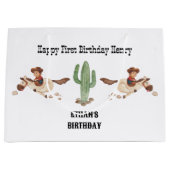 Cowboy Verjaardag Rodeo Party Groot Cadeauzakje (Voorkant)