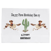 Cowboy Verjaardag Rodeo Party Groot Cadeauzakje (Achterkant)