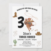 CowBoy Verjaardag Rodeo Party Kaart (Voorkant)