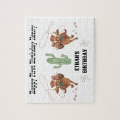 Cowboy Verjaardag Rodeo Party Legpuzzel (Verticaal)