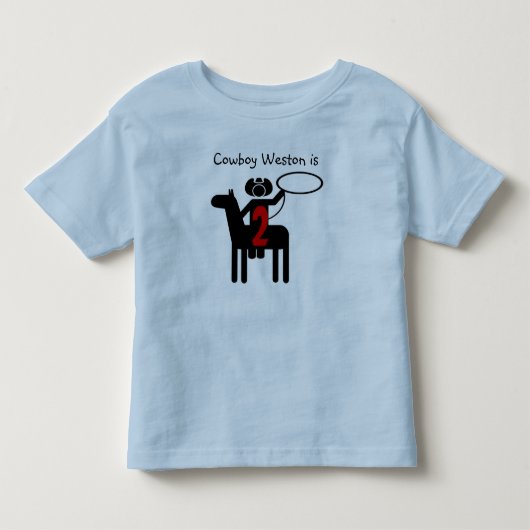 Cowboy Verjaardag T-shirt (Voorkant)