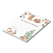 Cowboy verjaardag tijd capsule bericht notitieblok (Linkerzijde)