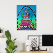 cowboy verjaardag van de dood poster (Thuiskantoor)