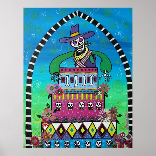cowboy verjaardag van de dood poster (Voorkant)
