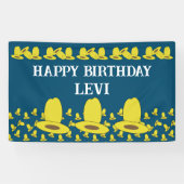 Cowboy Verjaardagsfeestbanner Spandoek (Horizontaal)