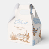 Cowboy verjaardagsfeestje gunstboxen bedankdoosjes (Voorkant Zijde)