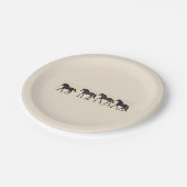 Cowboy Verjaardagsfeestje - Paard Papieren Bordje (Gekanteld)