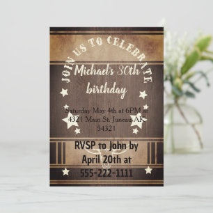 Cowboy verjaardagsfeestje trofee kaart