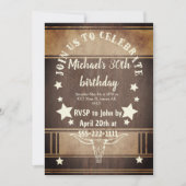 Cowboy verjaardagsfeestje trofee kaart (Voorkant)