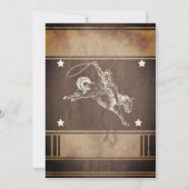 Cowboy verjaardagsfeestje trofee kaart (Achterkant)