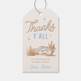 Cowboy verjaardagsgunst Tags Cadeaulabel