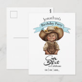 Cowboy Verjaardagskaart voor jongen Briefkaart (Voorkant / Achterkant)