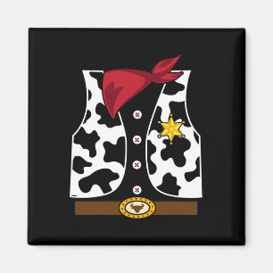 Cowboy Vest Western Sheriff Costume Cool Easy Hall Magneet