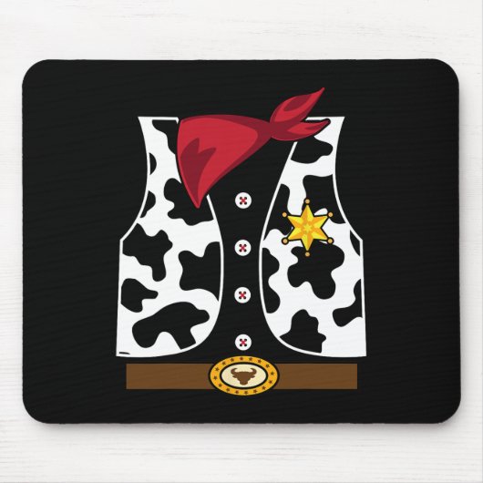 Cowboy Vest Western Sheriff Costume Cool Easy Hall Muismat (Voorkant)