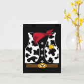 Cowboy Vest Western Sheriff Kostuum Cool Easy Hall Kaart (Gele Bloem)