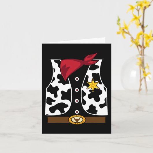 Cowboy Vest Western Sheriff Kostuum Cool Eenvoudig Kaart (Gele Bloem)