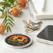 Cowboy Vibes Custom Name Sleutelhanger (Zijkant)