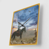 Cowboy Vierkante Klok (Hoek)