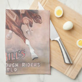 Cowboy Vintage Poster Keukenhanddoeken (Quarter Fold)
