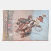 Cowboy Vintage Poster Keukenhanddoeken (Horizontaal)