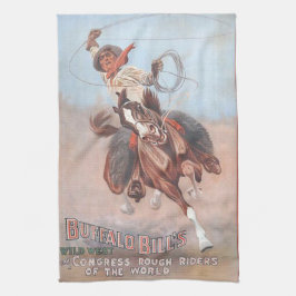 Cowboy Vintage Poster Keukenhanddoeken