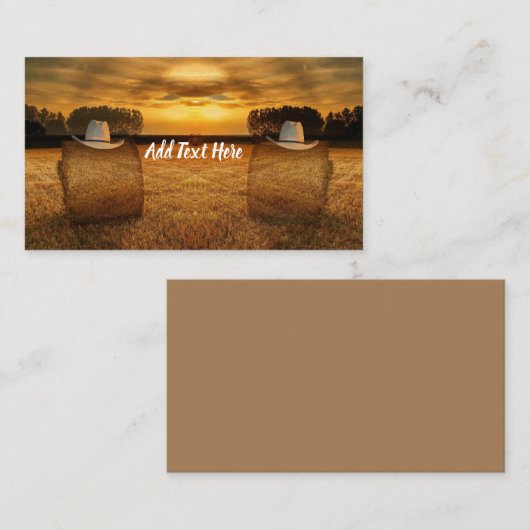 Cowboy Visitekaartje (Voorkant / Achterkant)