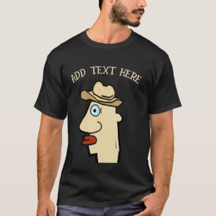 Cowboy, voeg tekst toe t-shirt