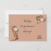 Cowboy vrijgezellenfeest dank je wel bedankkaart (Voorkant)