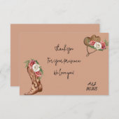 Cowboy vrijgezellenfeest dank je wel bedankkaart (Voorkant / Achterkant)