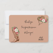 Cowboy vrijgezellenfeest dank je wel bedankkaart (Voorkant)