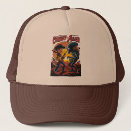 Cowboy vs Alien Trucker Hat - voor Sci-Fi-fans Pet
