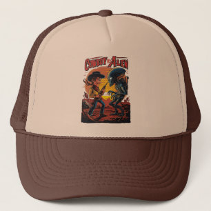 Cowboy vs Alien Trucker Hat - voor Sci-Fi-fans Pet