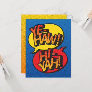 Cowboy vs ninja pop art - primair kaart