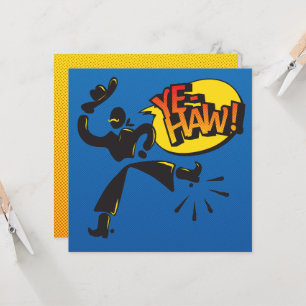 Cowboy vs ninja pop art - primair kaart
