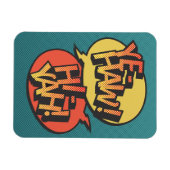 Cowboy vs ninja pop art - retro magneet (Horizontaal)