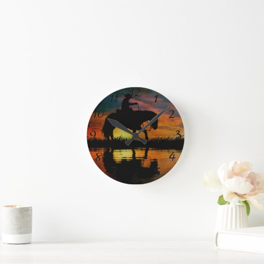 Cowboy Wall Clock Ronde Klok (Huis)