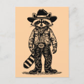 cowboy wasbeer feestdagenkaart (Voorkant)