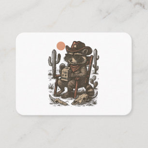 Cowboy Wasbeer Grappige Western Visitekaartje