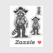 cowboy wasbeer sticker (Vel)