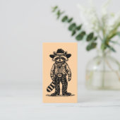 cowboy wasbeer visitekaartje (Staand voorkant)